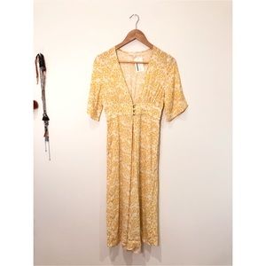 White and yellow floral patterned Jumpsuit | S